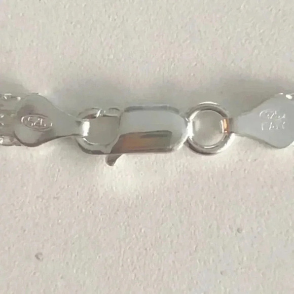 Ladies Made in Italy Solid 925 Sterling Silver Keel Chain Bracelet NWT - Picture 2 of 8